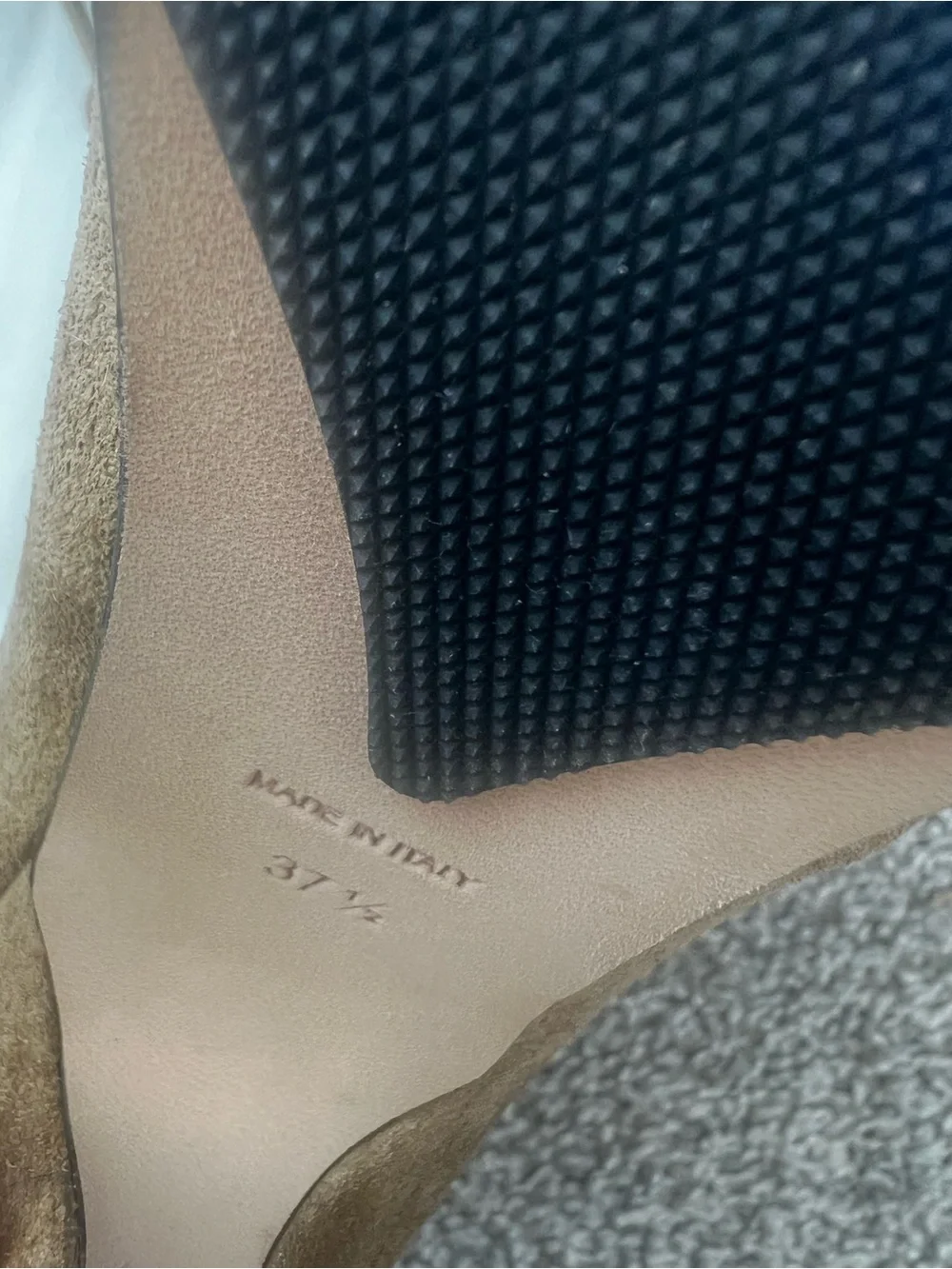 Burberry Brown Suede Chelsea Boots with Blue Logo Sole